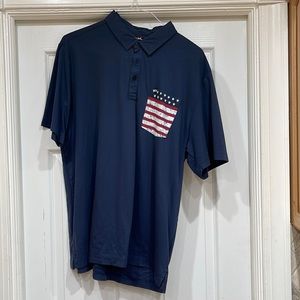 NWOT Travis Mathew USA Flag Polo.